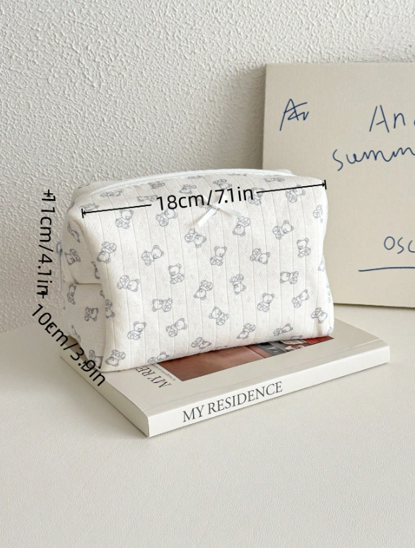 Bolsa de Maquillaje con Diseño de Oso