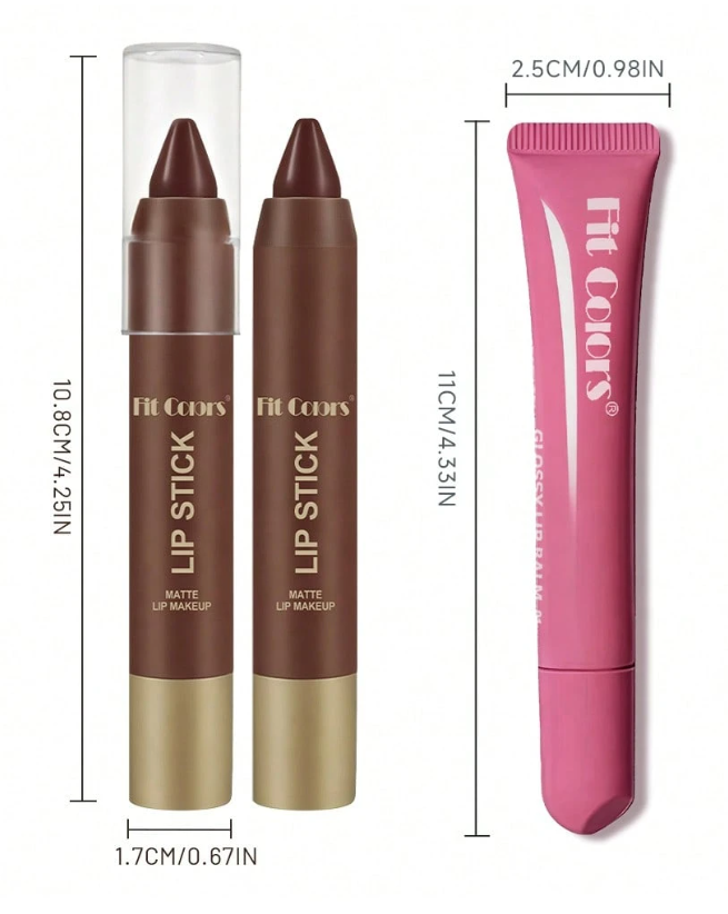 Set de Lápiz Delineador Mate + Brillo Labial