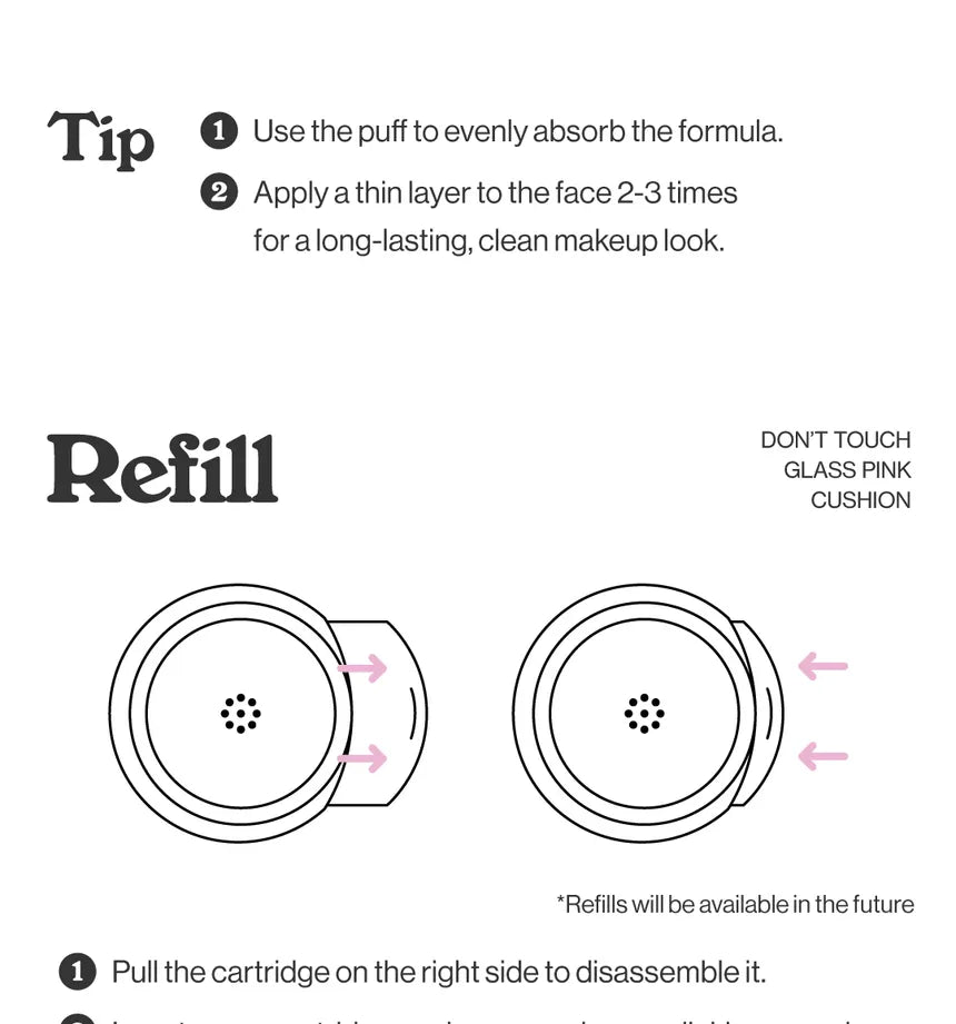UNLEASHIA – Recarga para Base Cushion Don’t Touch Glass Pink Cushion
