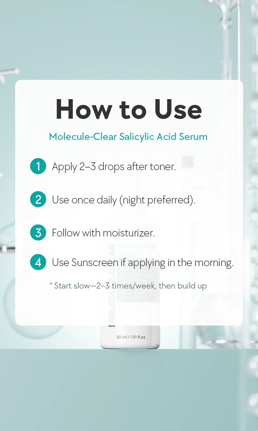 NINELESS – Sérum Facial Molecule-Clear Salicylic Acid Serum