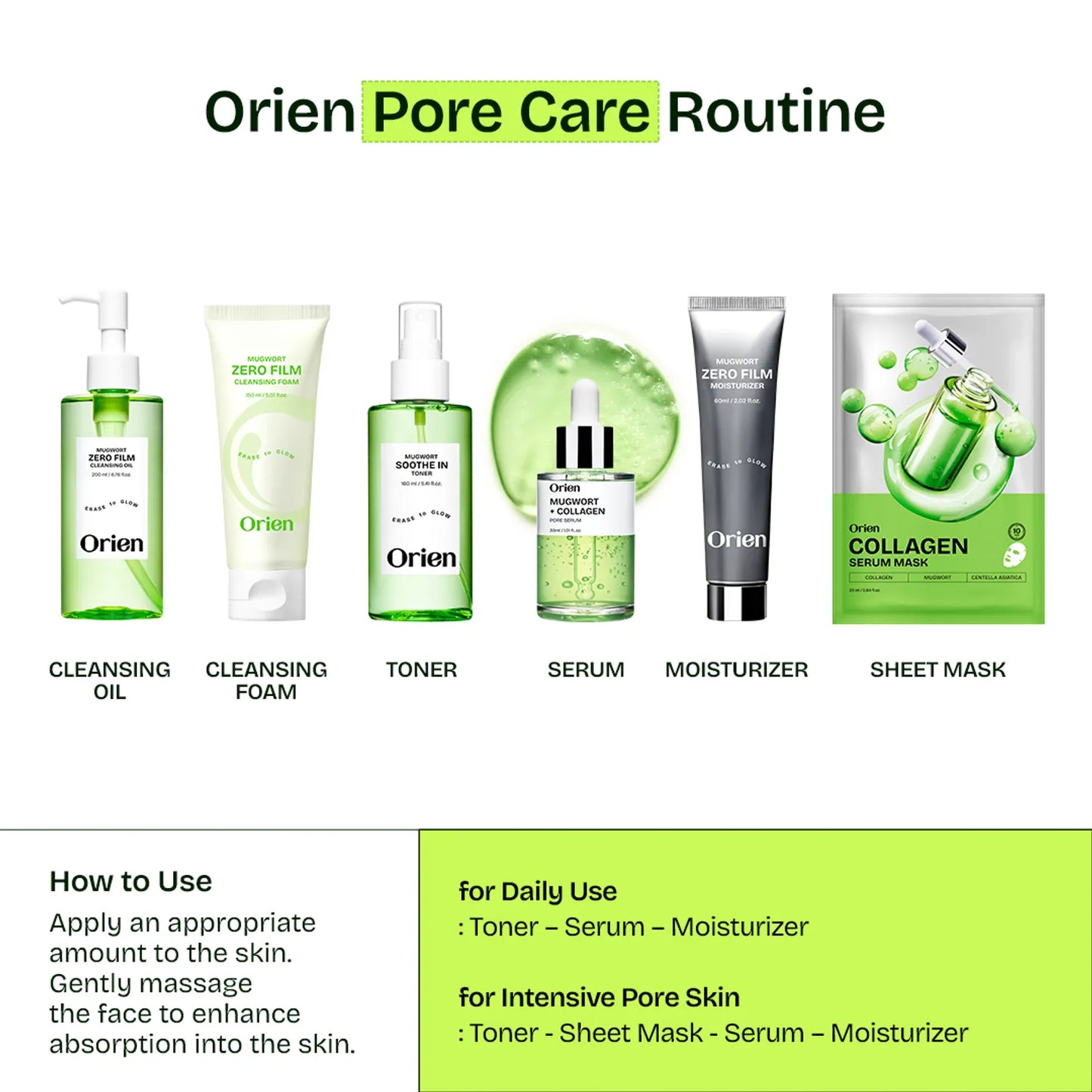 Orien – Sérum Mugwort Collagen Pore Serum