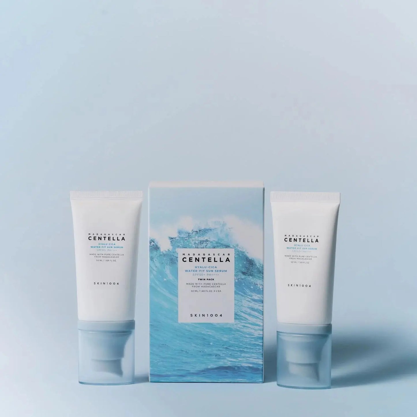 SKIN1004 Madagascar Centella Hyalu‑Cica Water‑Fit Sun Serum Twin Pack