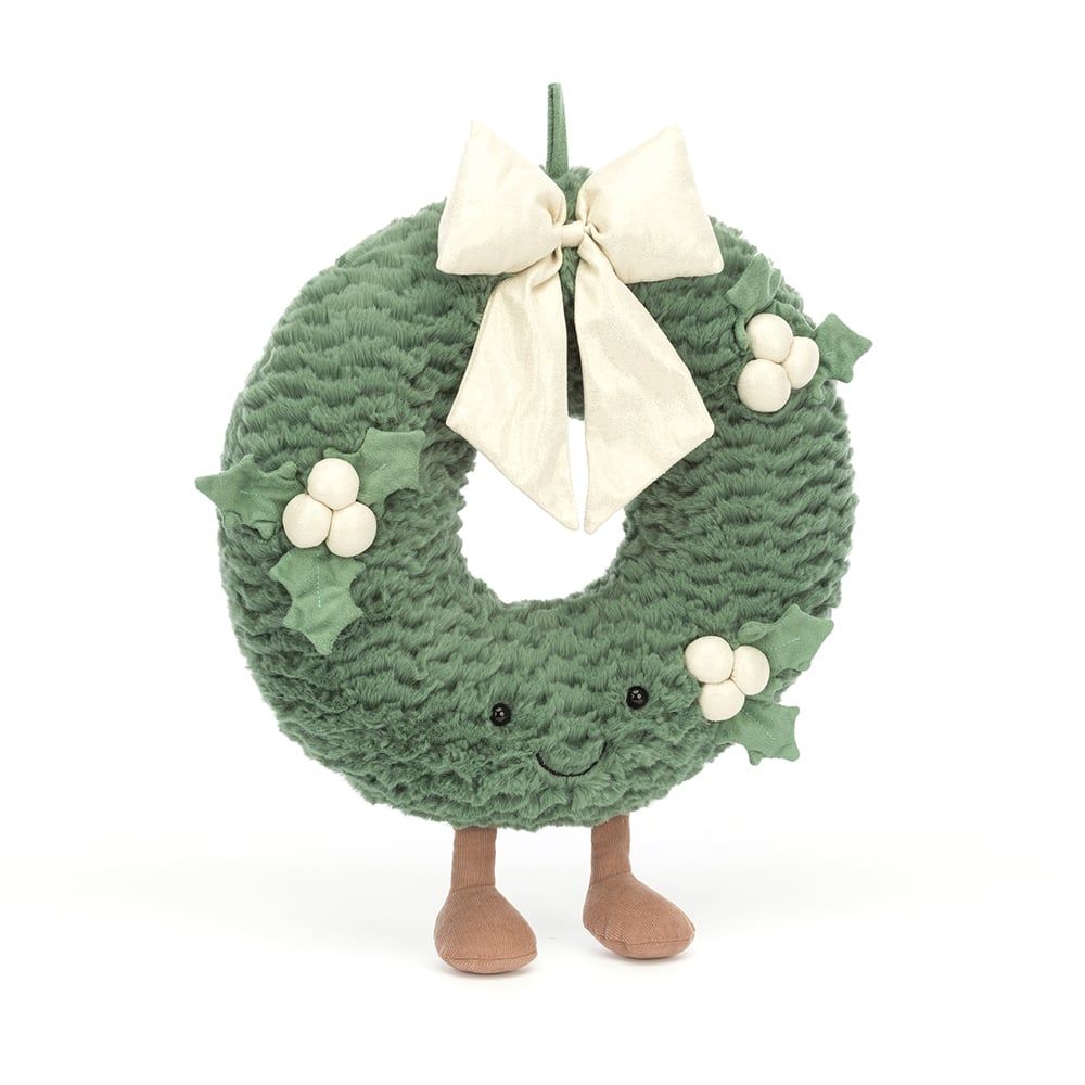Jellycat – Corona con Moño Blanco Gris Claro