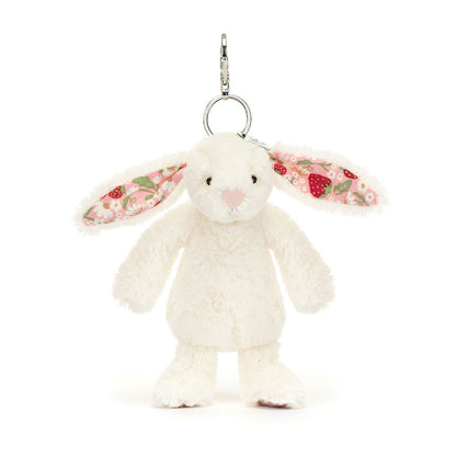 Jellycat – White Bunny Floral Bag Charm