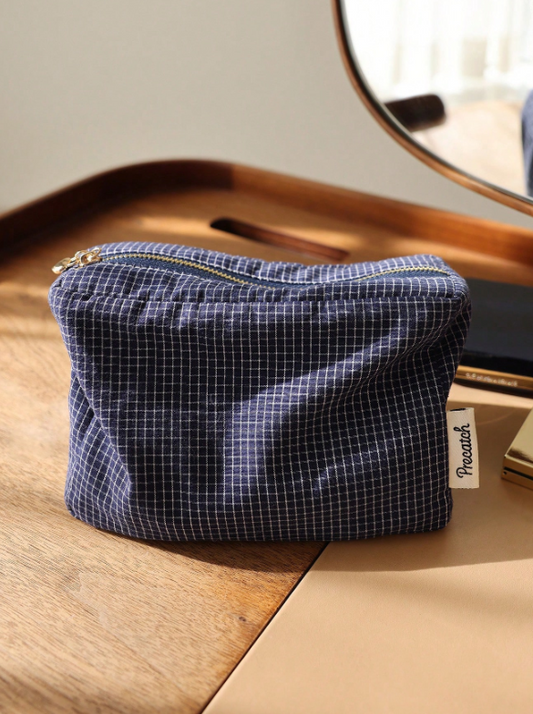 Bolsa de Cosméticos de cuadros estilo Japonés