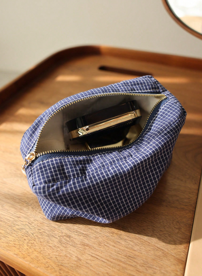 Bolsa de Cosméticos de cuadros estilo Japonés