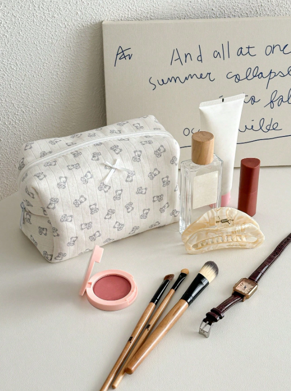 Bolsa de Maquillaje con Diseño de Oso