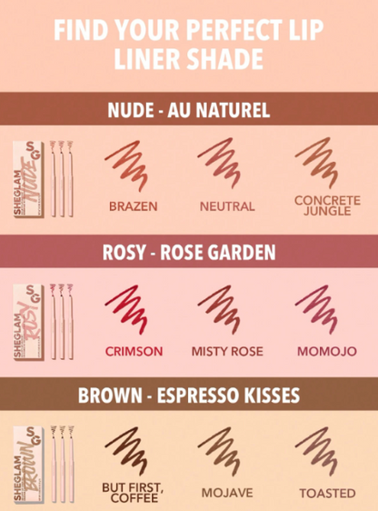 SHEGLAM – So Lippy Set de Delineador Labial