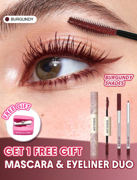 SHEGLAM – Set Bold Burgundy Waterproof Mascara & Gel Liner