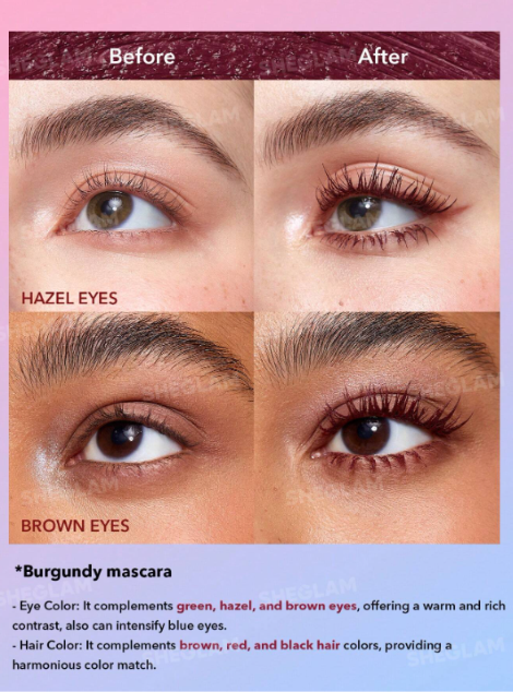 SHEGLAM – Set Bold Burgundy Waterproof Mascara & Gel Liner