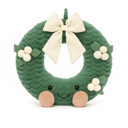 Jellycat – Corona con Moño Blanco Gris Claro