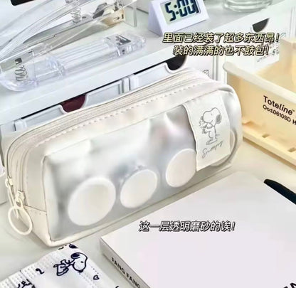 Estuche Snoopy transparente
