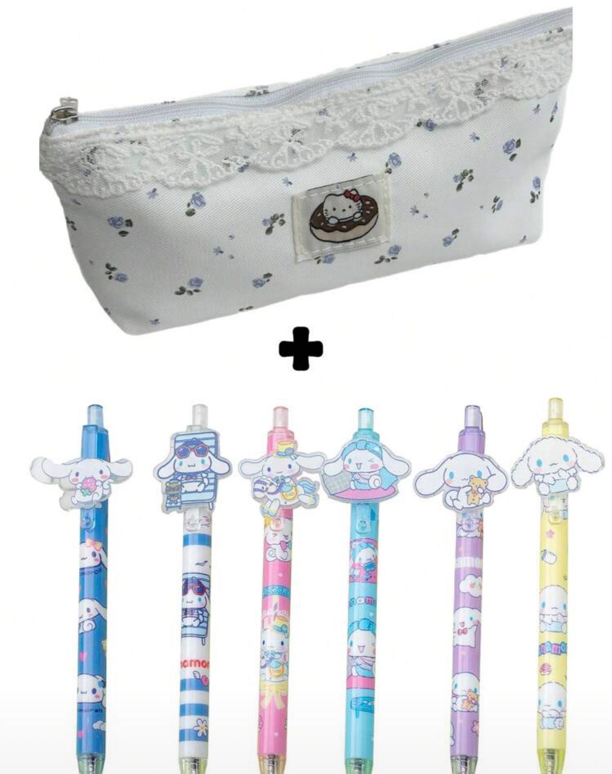 Estuche Hello Kitty + set de bolígrafos Hello Kitty