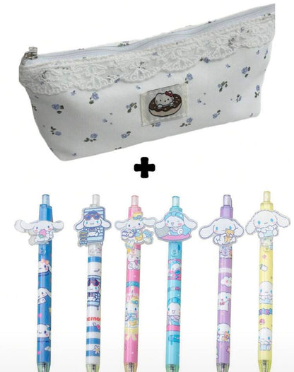 Estuche Hello Kitty + set de bolígrafos Hello Kitty