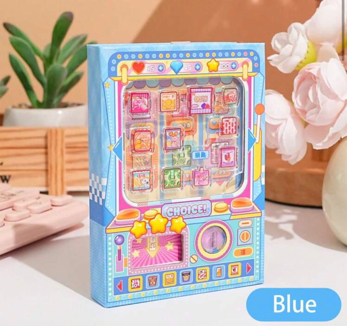 Block de notas con diseño de máquina expendedora