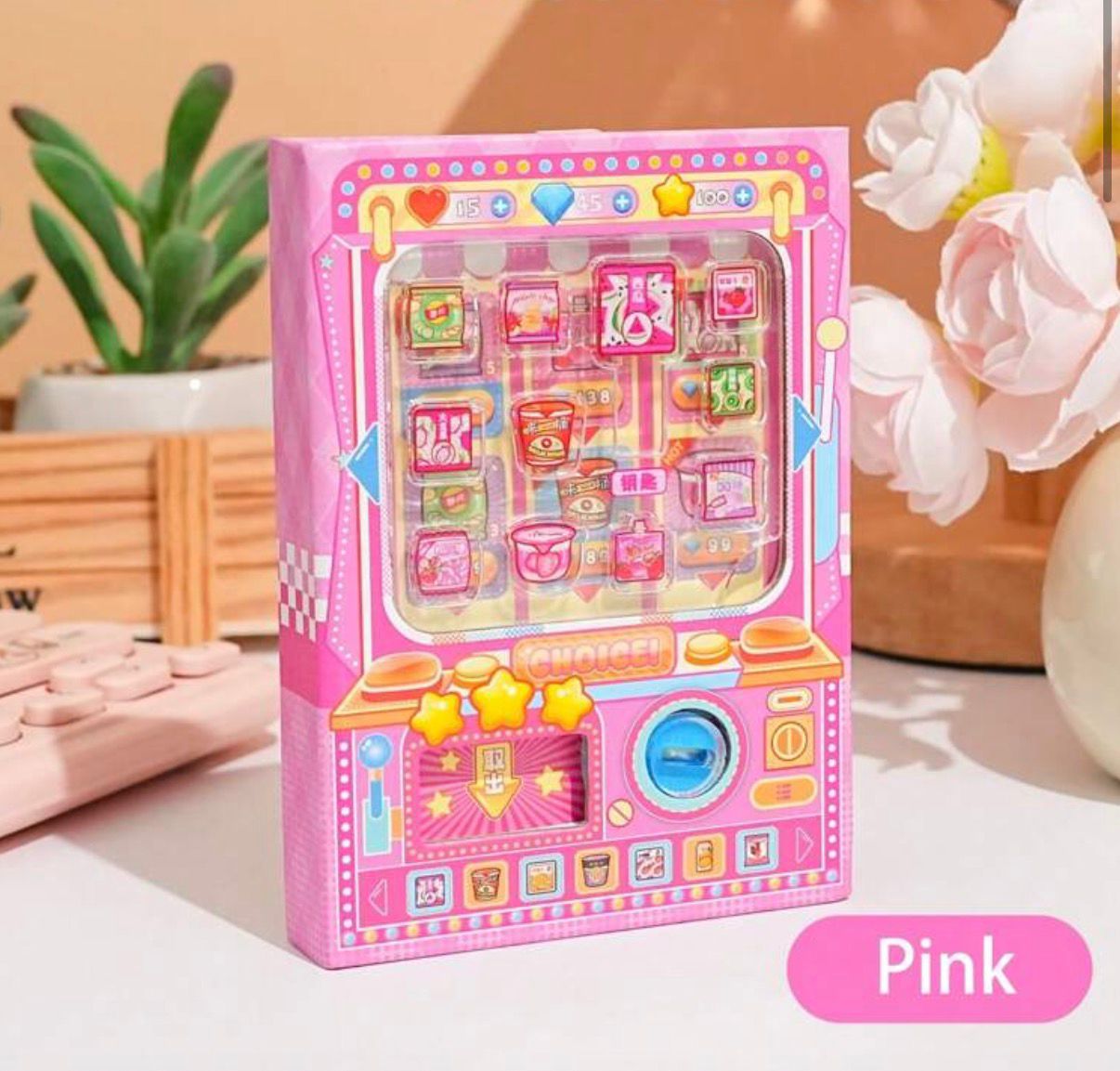 Block de notas con diseño de máquina expendedora