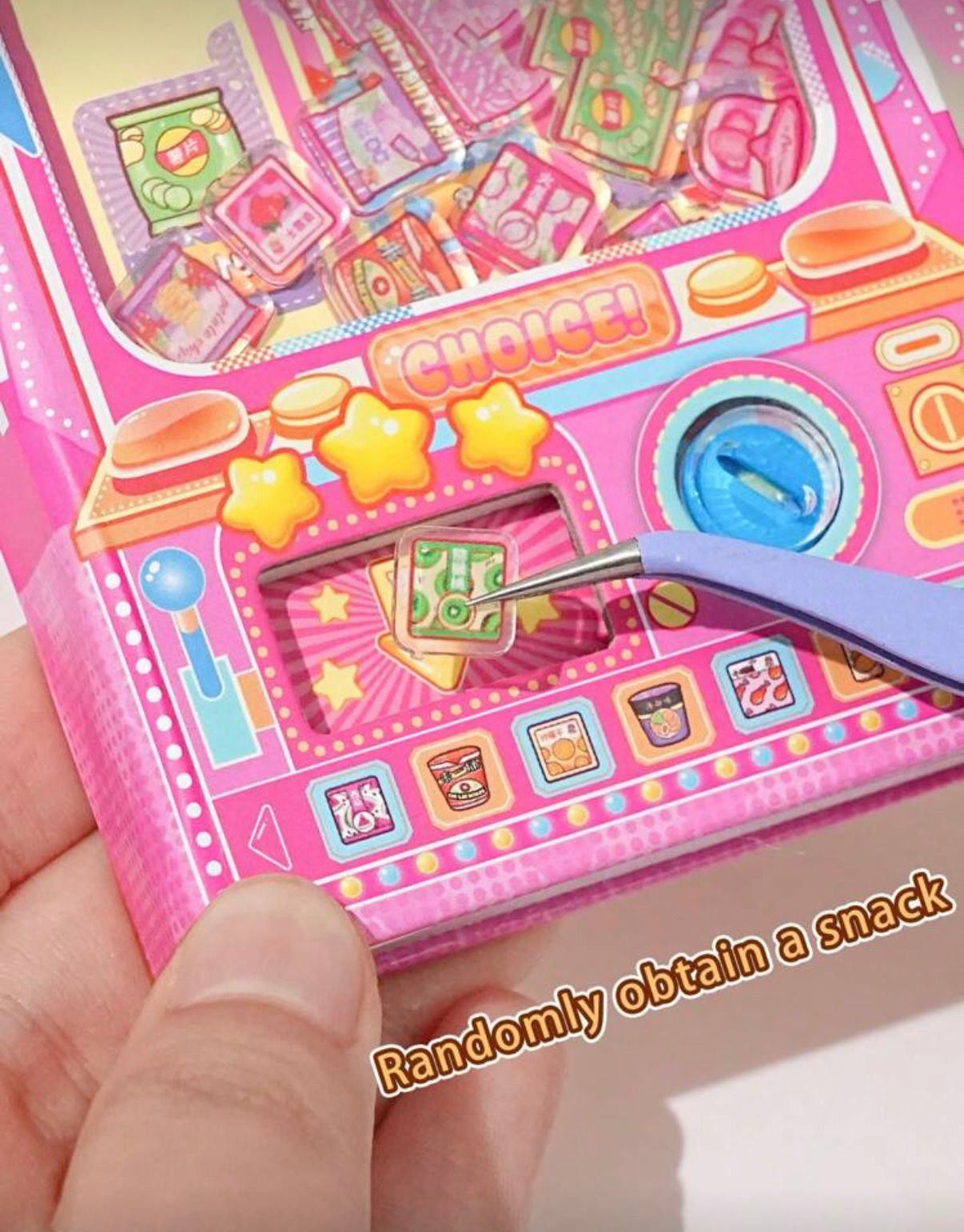 Block de notas con diseño de máquina expendedora