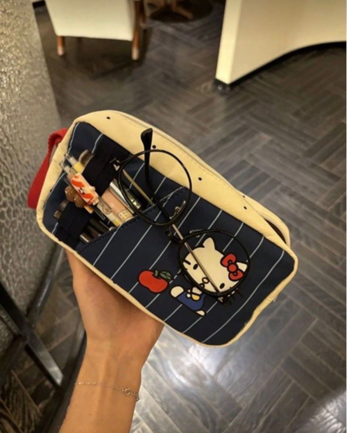 Estuche para lápices Hello Kitty azul