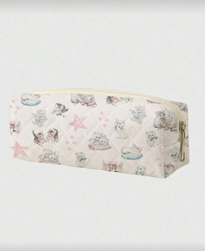 Estuche para lápices con diseño de gatos