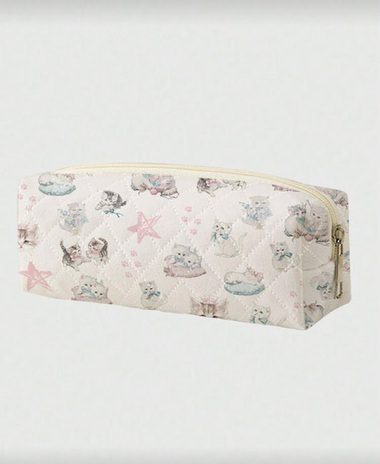 Estuche para lápices con diseño de gatos
