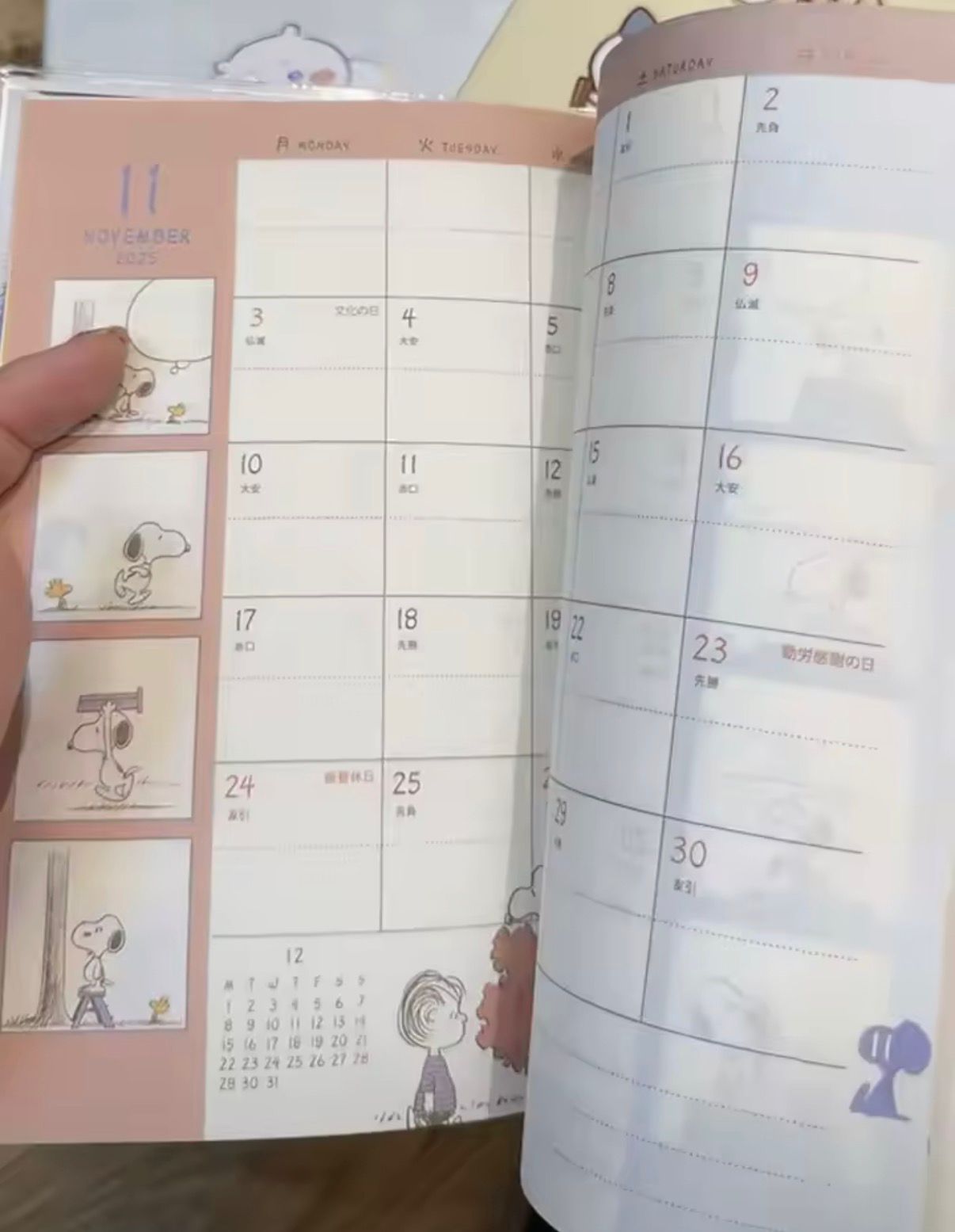 Agenda Snoopy tipo historieta