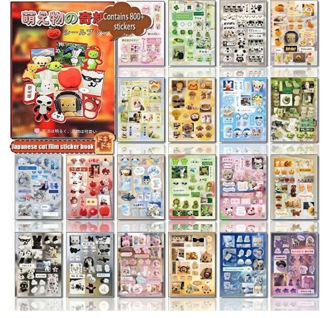 Set de 20 Pegatinas de Estilo Estético Japonés