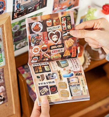 Libro de Pegatinas Retro Japonés – 20 Páginas