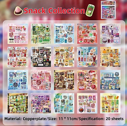 Libro de Pegatinas Retro Japonés – 20 Páginas